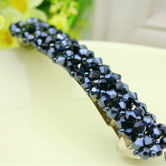 Four Rows Of Crystal Hair Clips, Spring Clips - Image 5