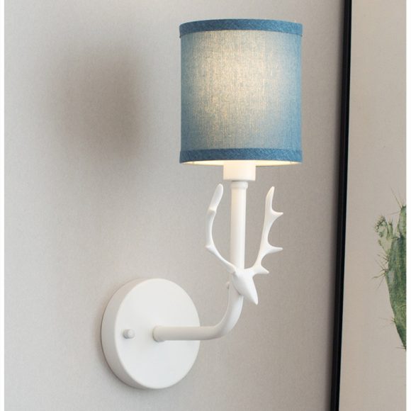 Modern Bedroom Bedside Aisle Wall Lamp Wrought Iron Antlers Living Room Hotel Lamps - Image 9