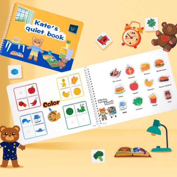 Children's Early Education Educational Velcro Hand Tear Pull Book Baby Quiet Paste Book Toy - Image 8