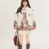 Jacquard Splicing Motorcycle PU Leather Jacket - Image 3