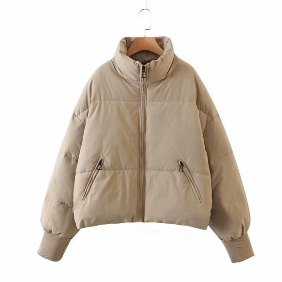 Women's Urban Leisure Versatile Stand Collar Puffer Jacket Coat - Image 4