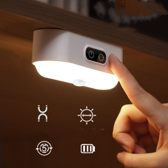 Magnetic Study Cabinet USB Rechargeable Stepless Dimming Dormitory LED Night Light - Image 9