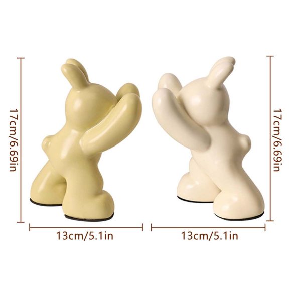 Decorative Ceramic Book Ends Creative Animal Figurine Book Ends Stands Suitable For Hold Cds Dvds Magazines - Image 3