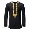 Men's Casual Long-sleeved Polyester Shirt Bronzing