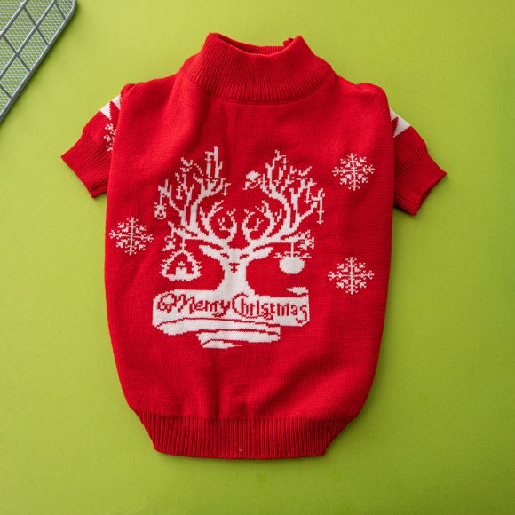 Christmas Tree Elk Christmas Dog Sweater - Image 4