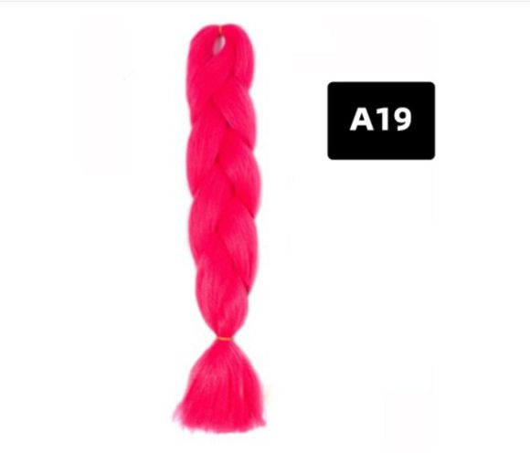 Color Big Braid African Chemical Fiber High Temperature Silk Wig Gradient - Image 9