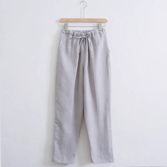 Lightweight Breathable Summer Plus Size Loose Straight Wide Leg Cotton And Linen Casual Pants - Image 2
