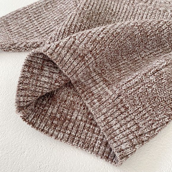 Infant Baby Girl Mixed Color Thick Needle Pullover Pants Pullover Fur Ball Knitted Hat 3-piece Set - Image 3