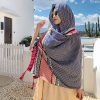 Ethnic Style Sun Protection Talma Tibet Desert Travel Thin Holiday Silk Scarf - Image 5