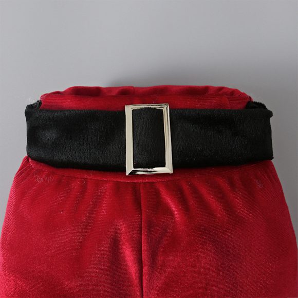 Winter Christmas Long-sleeved Shirt Bell Bottoms Hat Three-piece Children's Clothing - Image 4