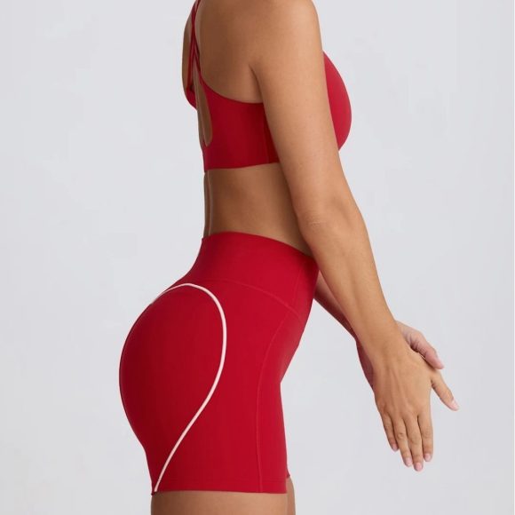 Peach Hip High Waist Running Training Shorts Hip Lifting Nude Feel - Image 2