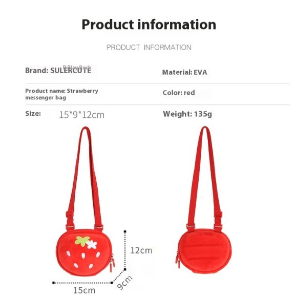 Cute Strawberry Fruit Cartoon Children's Crossbody Bag - Image 3