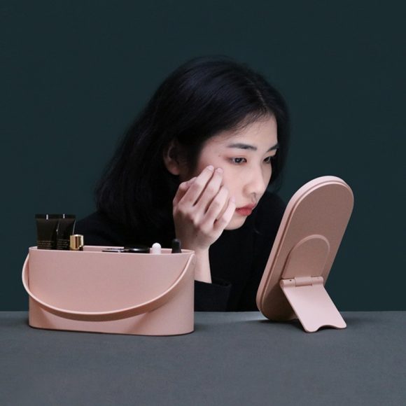 Portable LED Light Storage Box Beauty And Makeup Mirror - Image 4