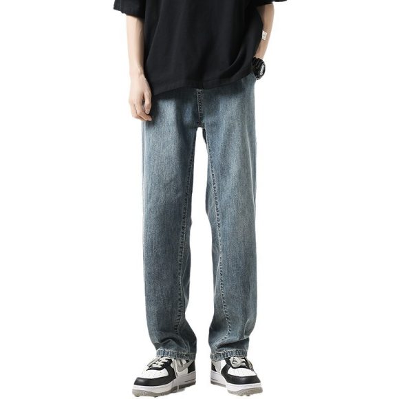Ice Silk Loose Straight Jeans - Image 6