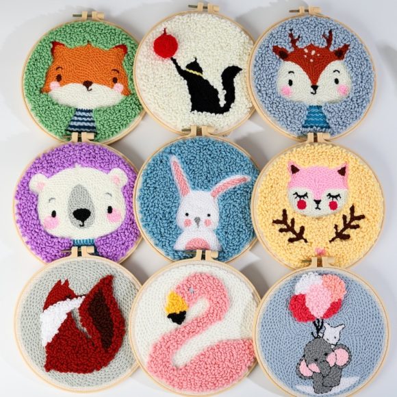Handmade Embroidery Material Package Needle Children Beginners Stamp String Art Decoration - Image 3