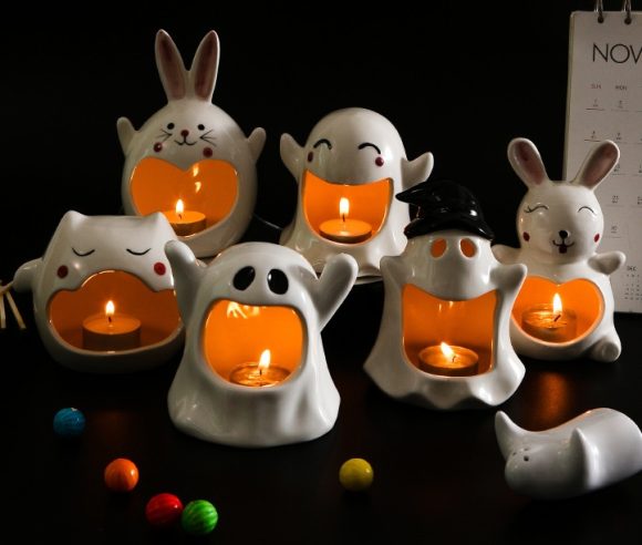 Special Halloween Ghost Festival Ceramic Craft Ornaments - Image 2