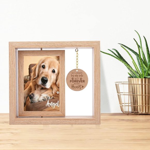 Postcard Photo Solid Wood Photo Frame Rotatable Desktop Decoration - Image 6