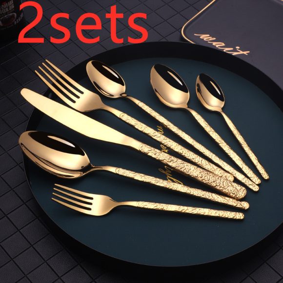 Embossed Textured Handle Steak Cutlery Western Cutlery - Image 10