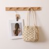 Fashion Tassel Shoulder Straw Bag Fan Hollow Beach Bag - Image 5