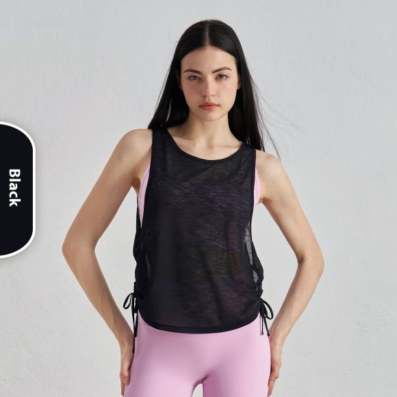 Bunchy Yarn Yoga Blouse Sport Waistcoat For Women