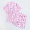 Washed Cotton Thin Striped Pajamas - Image 3