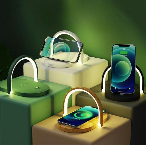 3 In 1 Foldable Wireless Charger Night Light Wireless Charging Station Stonego LED Reading Table Lamp 15W Fast Charging Light - Image 10