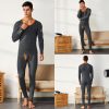 Men's Pure Cotton Thermal Underwear Suit Basic Long Johns - Image 4