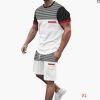 Men's Casual T-shirt Shorts Two-piece Printed Sportswear - Image 8