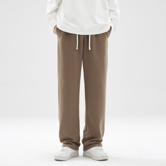 Fashion Brand Draping Effect Straight Gray Sweatpants Men - Image 4