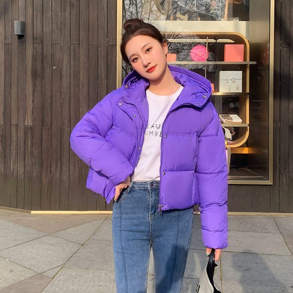 Women's Simple Casual Hooded Short Down Jacket - Image 5