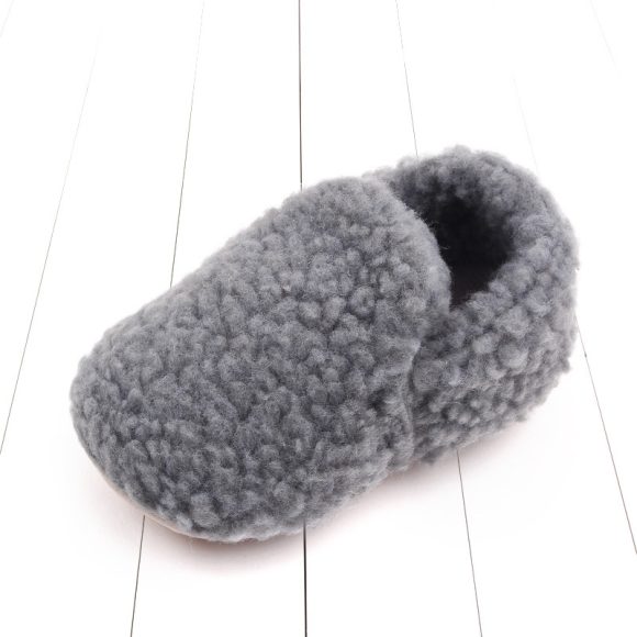 Solid Color Baby Toddler Shoes Plus Velvet Soft Rubber Sole Non-slip - Image 4