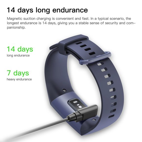 C80 Smart AMOLED Screen Power Heart Rate Blood Oxygen Monitoring Bracelet - Image 6