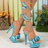 European And American Patent Leather Sandals High Heel And Sexy