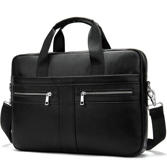Men's Leather Briefcase Business Men's Bag First Layer Cowhide Portable - Image 5
