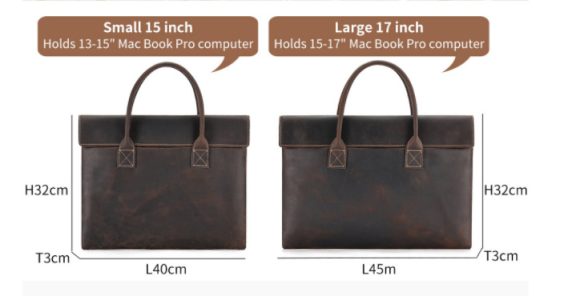 Crazy Horse Leather Men's Handbag Thin And Portable - Image 3