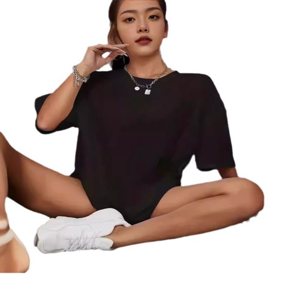 Women's Fashion Casual Home Commuter All-matching Round Neck Short Sleeve T-shirt - Image 6