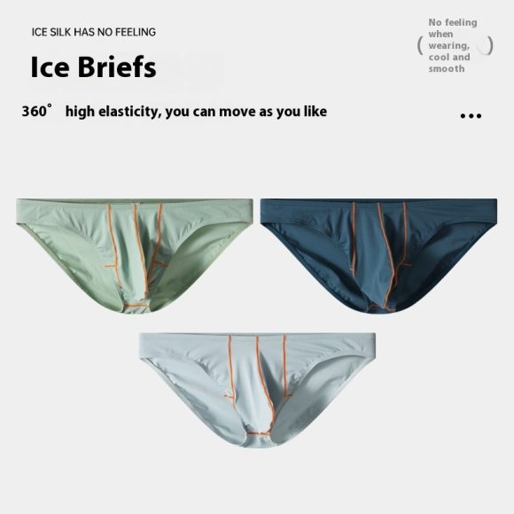 Thin Ice Silk Solid Color Men's Underwear - Image 10