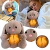 Breathing Rabbit Soothing Sensory Plush Toy With Relieve Anxiety Bunny Comforter Breathes For Newborn Conciliate Baby