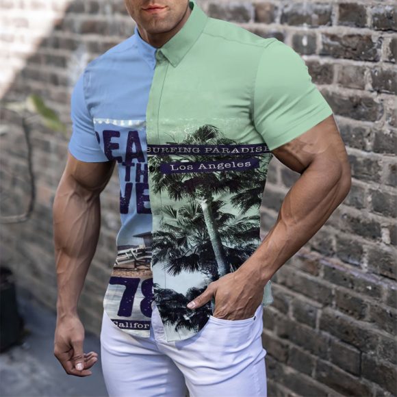 Men's Summer Beach Print Shirt - Image 7