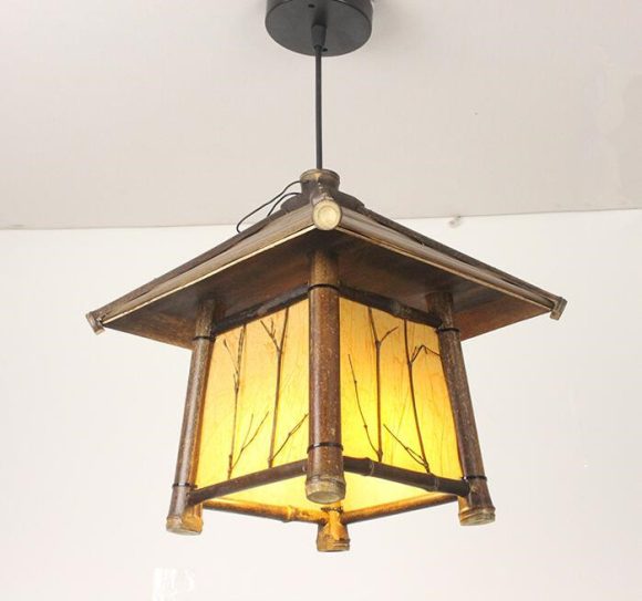 Retro Chinese Style Chandelier Tea Room Southeast Asia Chandelier Bamboo Lamp