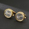 Men's Light Luxury Clock Cufflinks Fashion French Rotatable Golden Cuff - Image 2