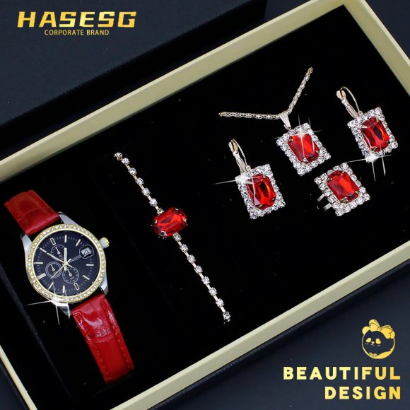 Women's Five-piece Square Jewelry Watch - Image 7