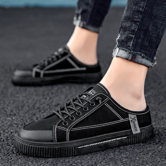 Men's Versatile Casual Sneakers Heelless Canvas Shoes - Image 7