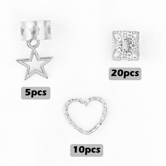 Gold Plated XINGX Pendant Connecting Heart Hair Ring - Image 7
