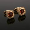 High Quality Classic French Turtle Surface Glass Cufflinks - Image 4
