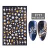 New Nail Stickers 3D Christmas Series Two-color Golden Laser Snowflake Thin Stickers Nail Art Design Nail Art Stickers - Image 2