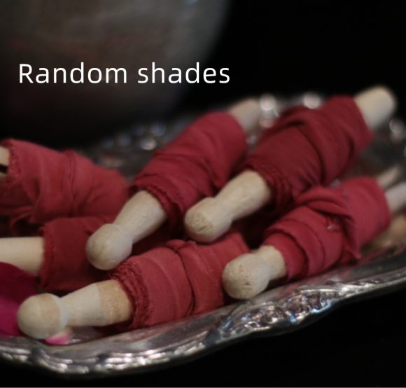 Handmade Botanical Dyed Raw Edge Vintage Wedding Ribbon - Image 2