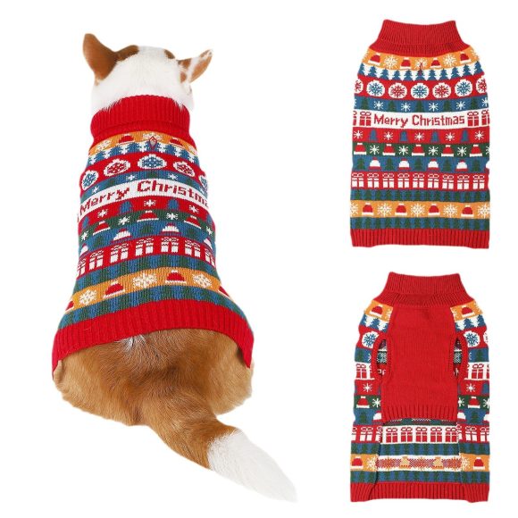 Pet Dog Christmas Turtleneck Sweater - Image 2