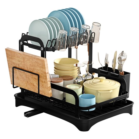 Home Kitchen Double-layer Draining Rack - Image 7