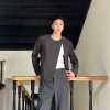 Bootcut Casual Autumn Striped O-neck Short Suit Suit - Image 5